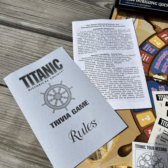 1998 Talicor Titanic Historical Society Trivia Adult Board Game Complete - Picture 3 of 14